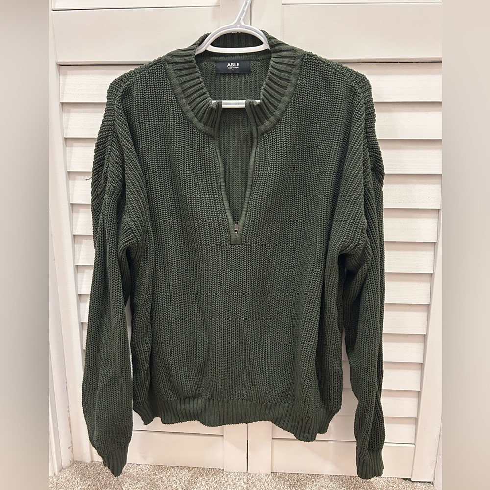 EUC Spruce Green Cotton Sweater
